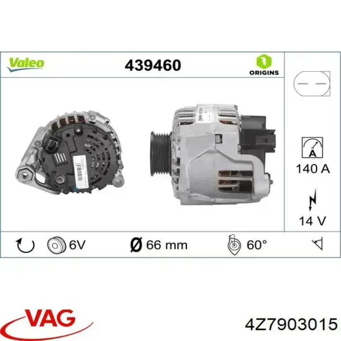 4Z7903015 VAG Alternator