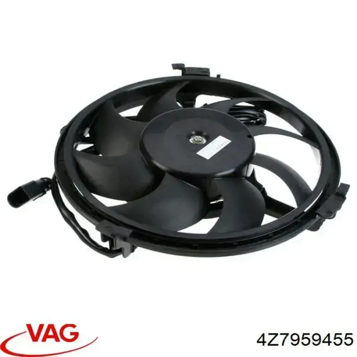 Do koszyka 4Z7959455 VAG Wentylator elektryczny układu chłodzenia kompletny (silnik+wirnik)