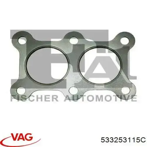 Uszczelka rury odbiornika tłumika 533253115C VAG