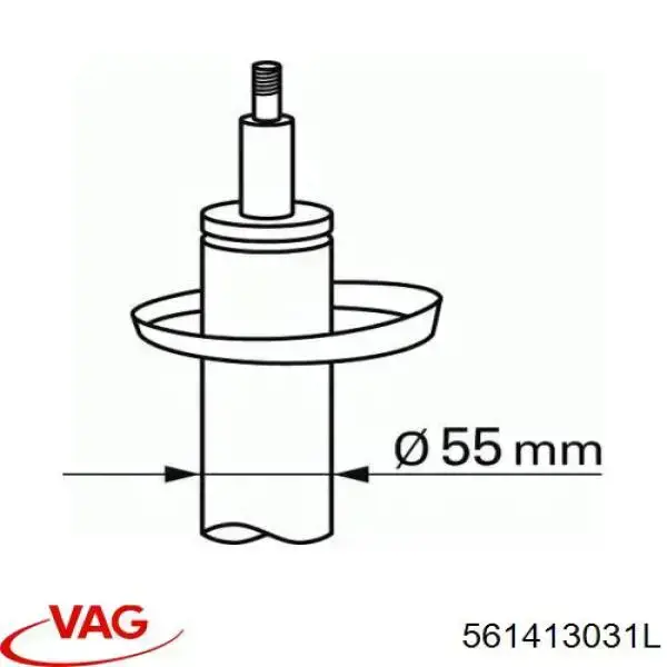 Do koszyka 561413031L VAG Amortyzator przedni