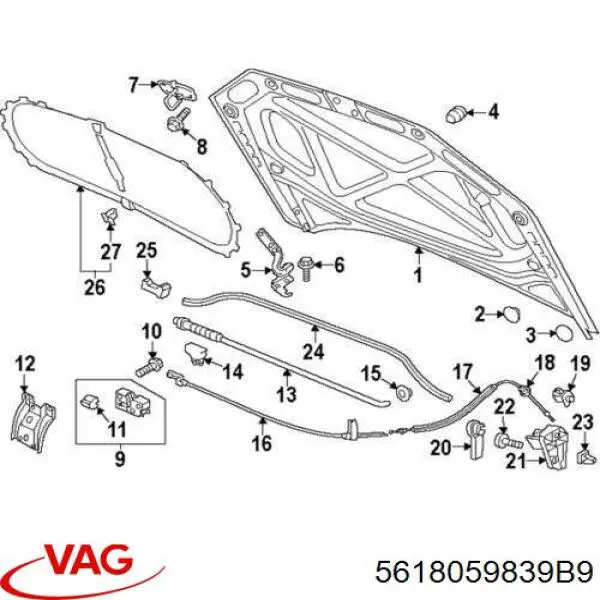  VAG 5618059839B9 cena, od 25,24 USD