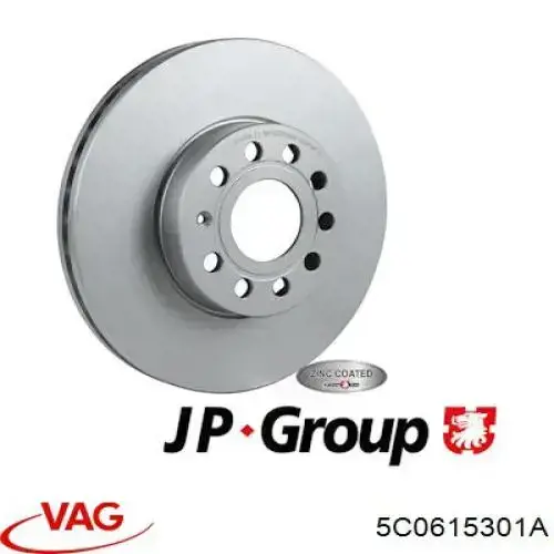 Tarcza hamulcowa przednia 5C0615301A VAG