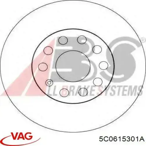 Do koszyka 5C0615301A VAG Tarcza hamulcowa przednia