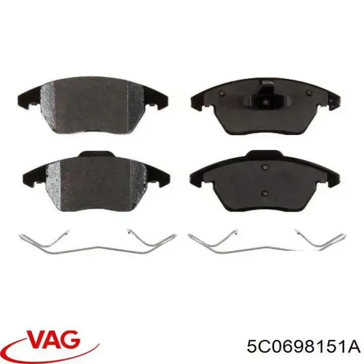 Klocki hamulcowe przednie tarczowe 5C0698151A VAG