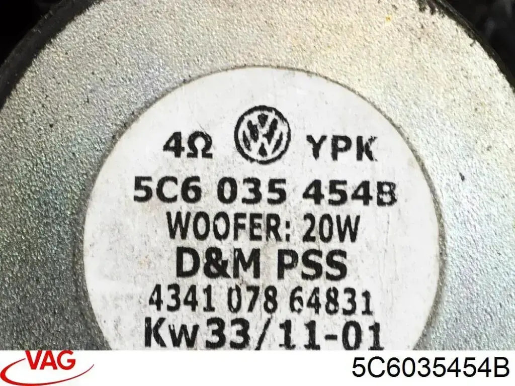 Do koszyka 5C6035454B VAG Głośnik drzwi przednich