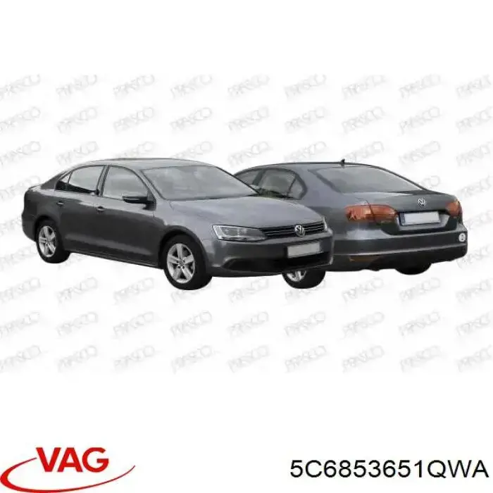 Atrapa chłodnicy VAG 5C6853651QWA cena, od 49,38 USD