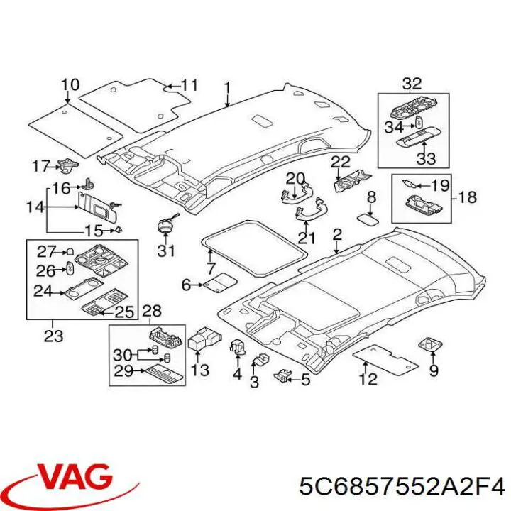 Osłona przeciwsłoneczna Volkswagen Jetta VI sedana (162, 163, AV3, AV2, AY2, AY3) (2011 - 2019) cena, od 62,16 USD