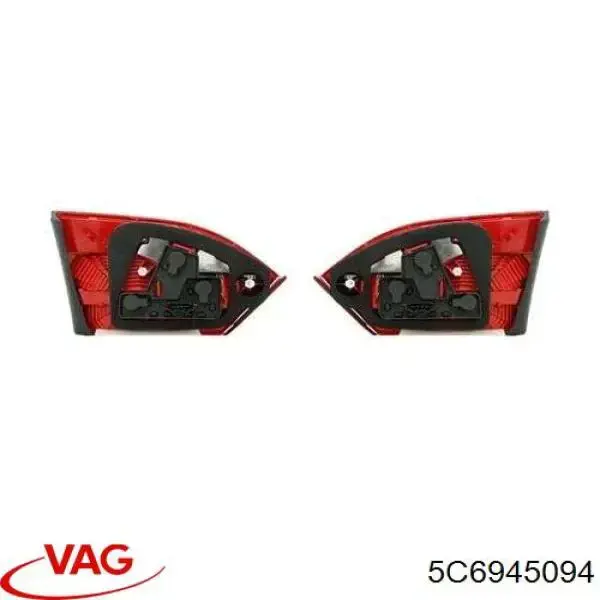 Lampa zespolona tylna prawa wewnętrzna VAG 5C6945094 cena, od 88,67 USD