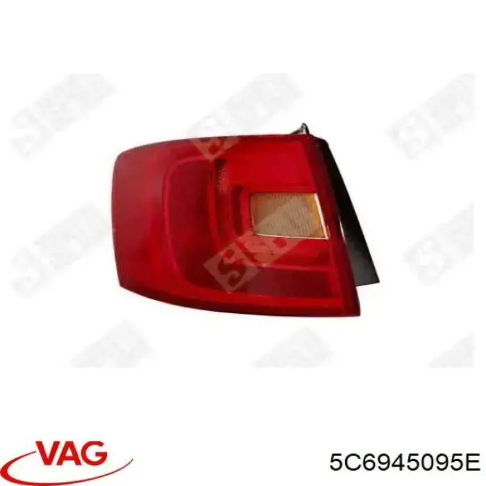 Do koszyka 5C6945095E VAG Lampa zespolona tylna lewa zewnętrzna