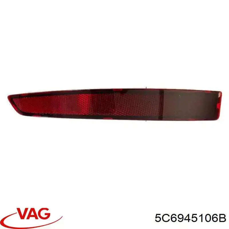 Lampa odblaskowa zderzaka tylnego prawa VAG 5C6945106B cena, od 14,14 USD
