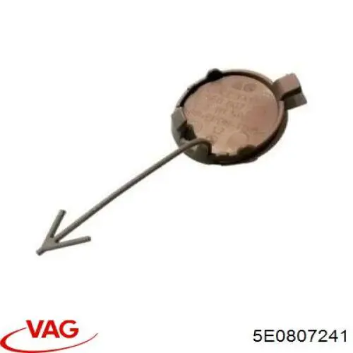 Zaślepka haku holowniczego zderzaka przednia VAG 5E0807241 cena, od 8,01 USD