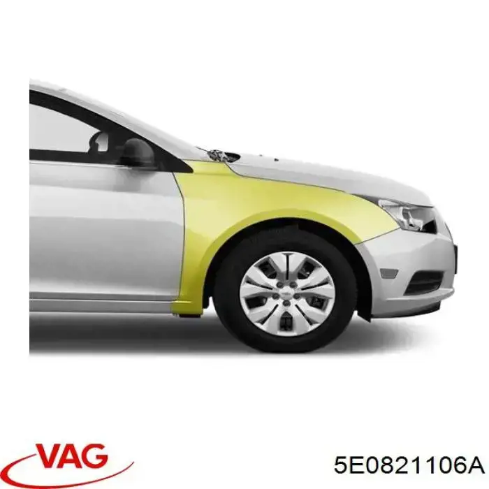 Błotnik przedni prawy VAG 5E0821106A cena, od 95,45 USD