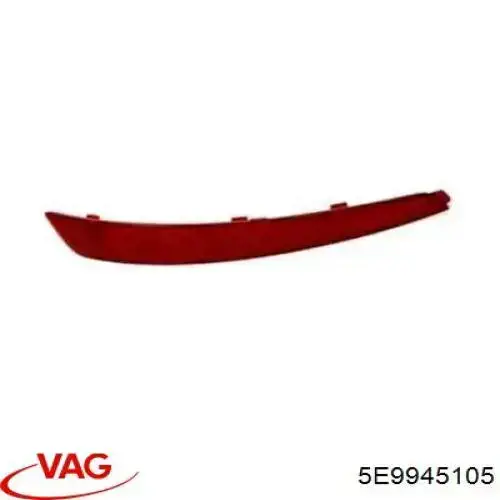 Lampa odblaskowa zderzaka tylnego lewa 30945063 AND