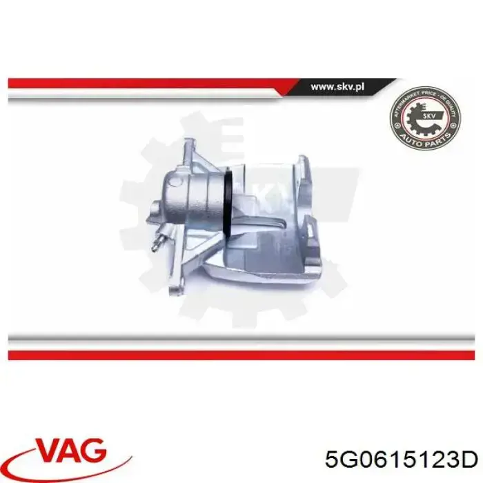 Zacisk hamulcowy przedni lewy VAG 5G0615123D cena, od 172,63 USD