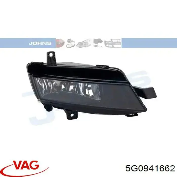 Lampa przeciwmgielna prawa VAG 5G0941662 cena, od 38,00 USD