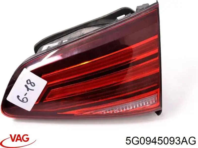 Lampa zespolona tylna lewa wewnętrzna VAG 5G0945093AG cena, od 127,69 USD