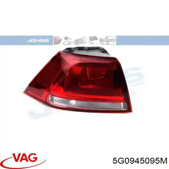 Do koszyka 5G0945095M VAG Lampa zespolona tylna lewa zewnętrzna
