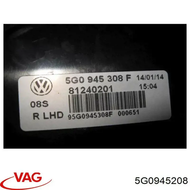 5G0945208 VAG Lampa zespolona tylna prawa zewnętrzna