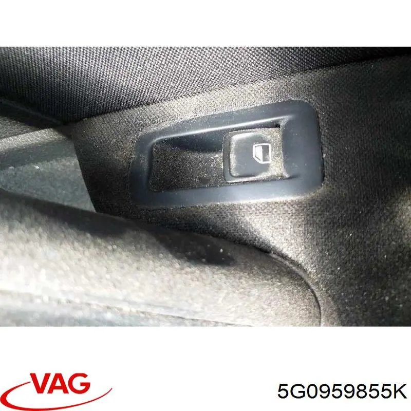 Panel przyciskowy sterowania podnośnikiem szyby przedni lewy VAG 5G0959855K cena, od 37,51 USD