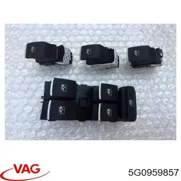 Panel przyciskowy sterowania podnośnikiem szyby przedni lewy VAG 5G0959857 cena, od 48,09 USD
