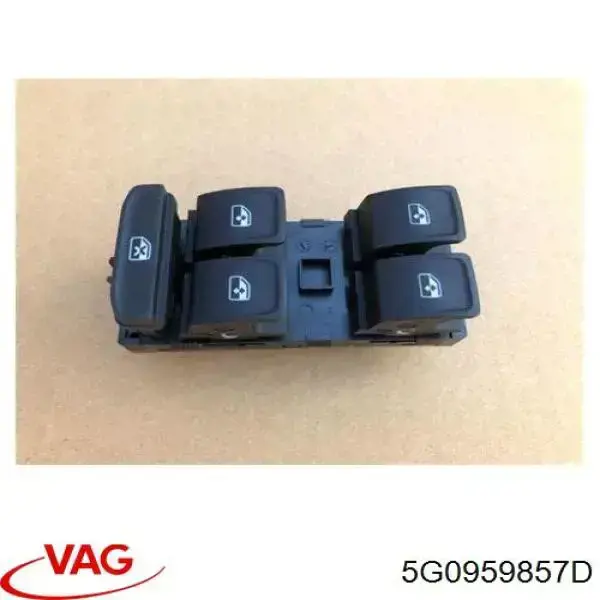 Panel przyciskowy sterowania podnośnikiem szyby przedni lewy VAG 5G0959857D cena, od 56,26 USD