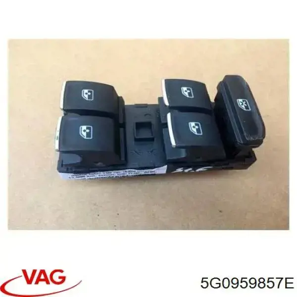 Panel przyciskowy sterowania podnośnikiem szyby przedni lewy VAG 5G0959857E cena, od 36,93 USD