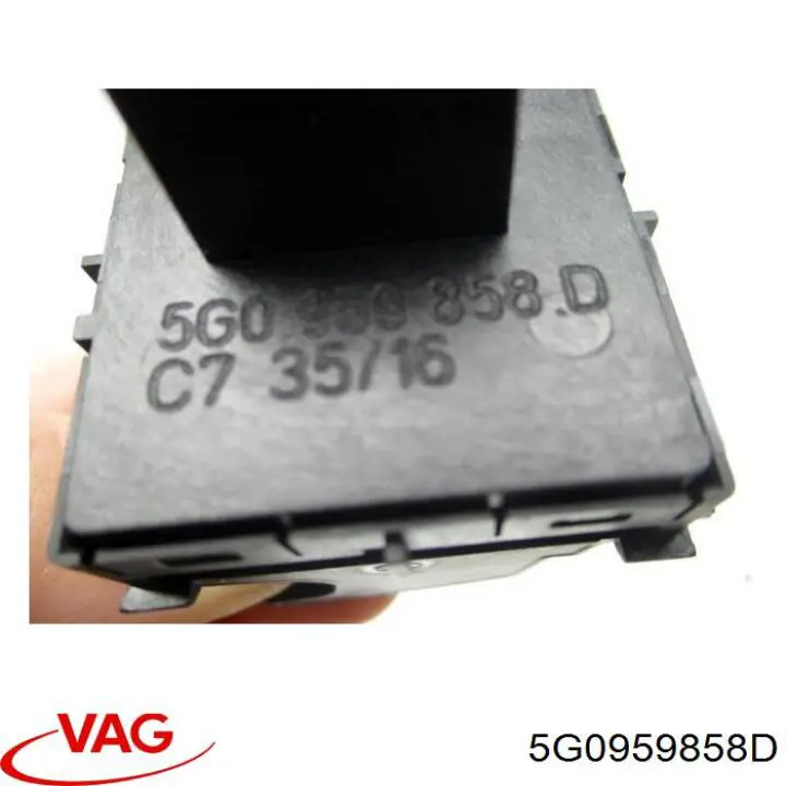 Panel przyciskowy sterowania podnośnikiem szyby przedni lewy VAG 5G0959858D cena, od 17,38 USD