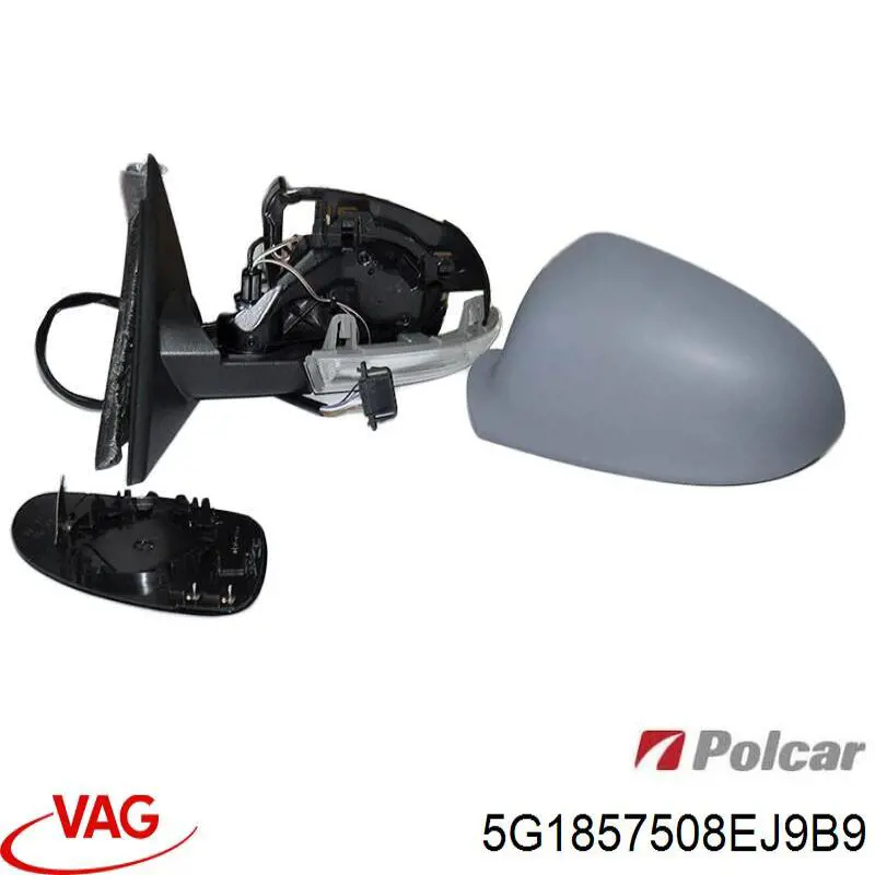 Do koszyka 5G1857508DL9B9 VAG Lusterko wsteczne prawe