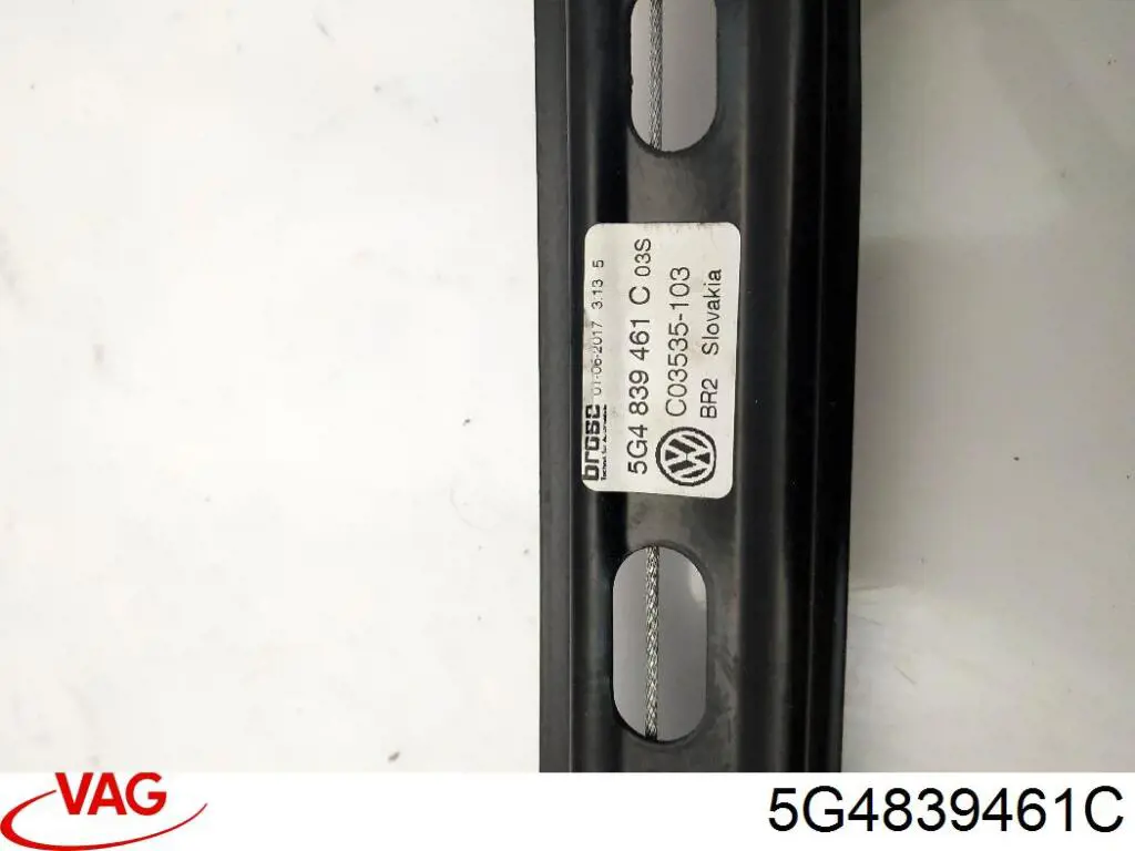 5G4839461C VAG Mechanizm podnoszenia szyby drzwi tylnych lewych