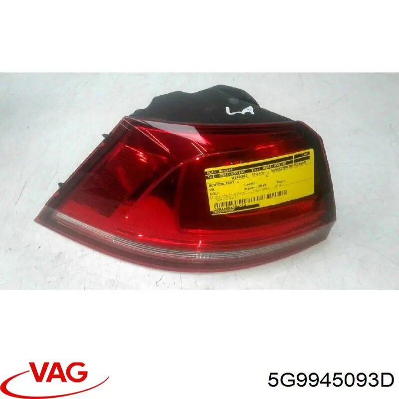 Lampa zespolona tylna lewa wewnętrzna 45222 VALEO