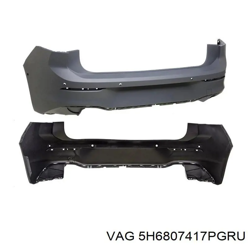 Zderzak tylny VAG 5H6807417PGRU cena, od 71,57 USD