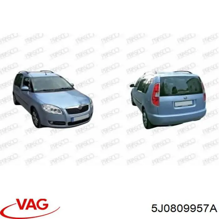 Nadkole błotnika przedniego lewe VAG 5J0809957A cena, od 27,86 USD