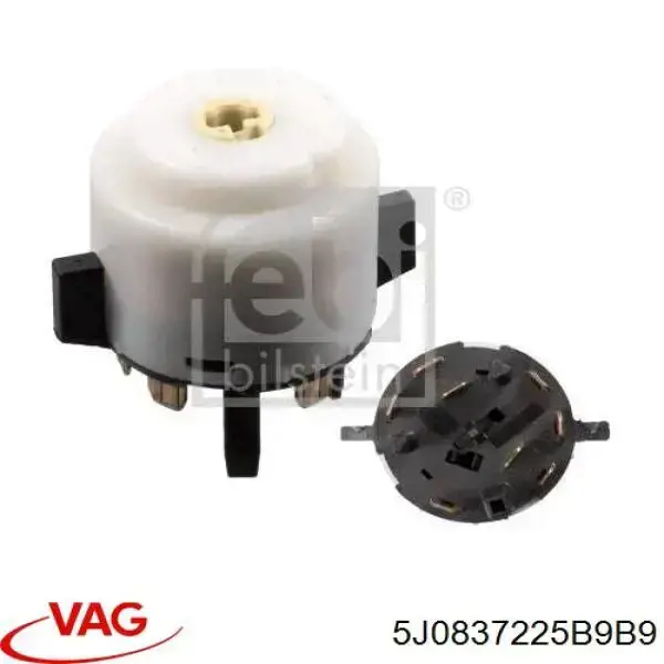 5J0837225B VAG Klamka drzwi przednich wewnętrzna lewa