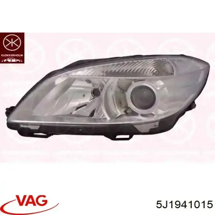 Do koszyka 5J1941015 VAG Reflektor lewy