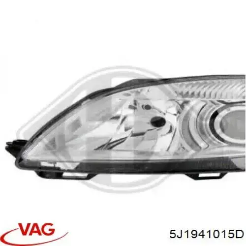 Do koszyka 5J1941015D VAG Reflektor lewy