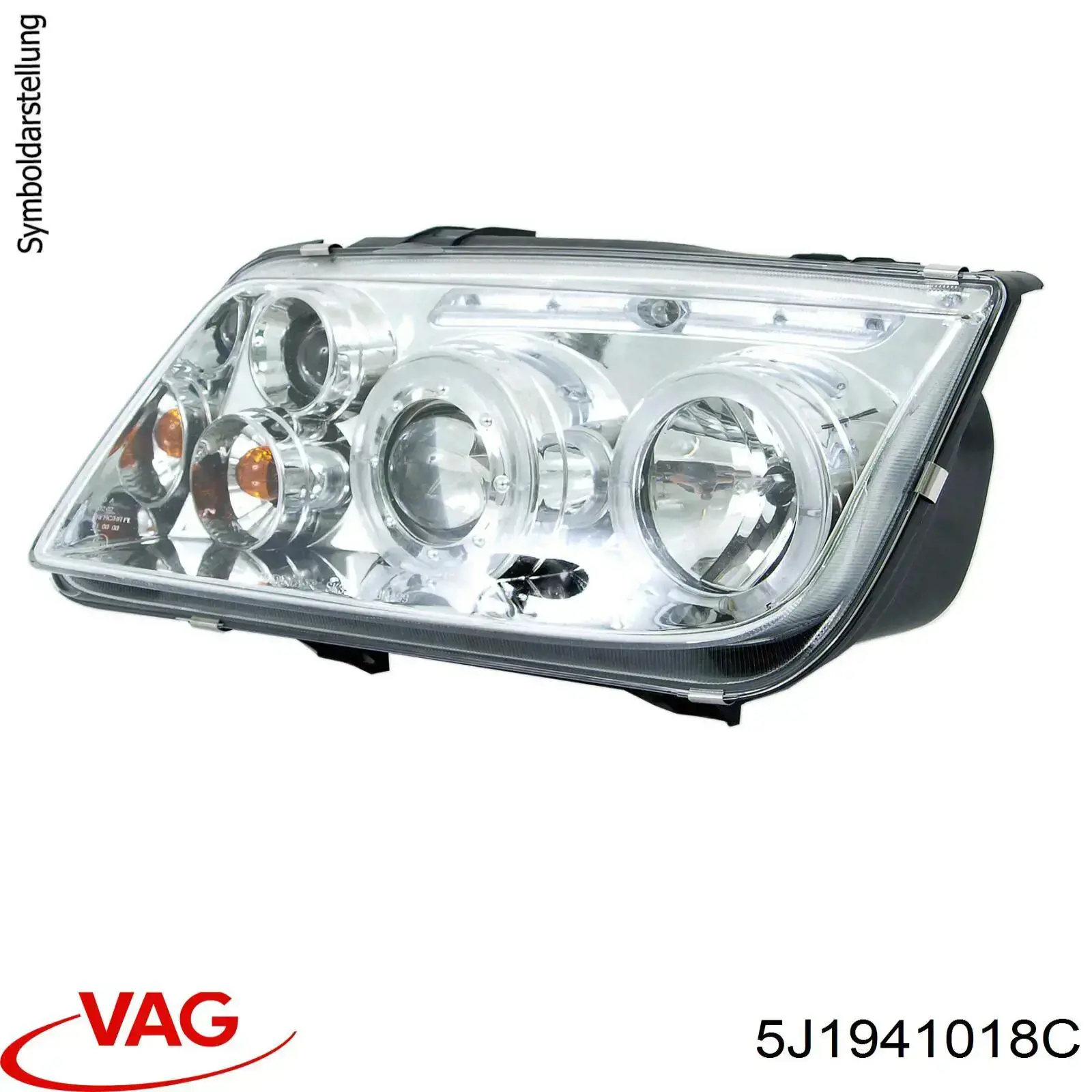 Do koszyka 5J1941018C VAG Reflektor prawy