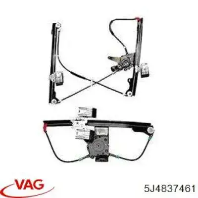 5J4837461 VAG Mechanizm podnoszenia szyby drzwi przednich lewych