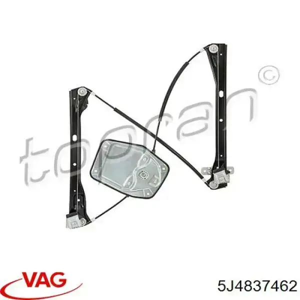 5J4837462 VAG Mechanizm podnoszenia szyby drzwi przednich prawych