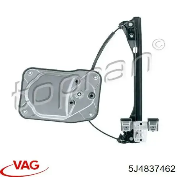 Do koszyka 5J4837462 VAG Mechanizm podnoszenia szyby drzwi przednich prawych