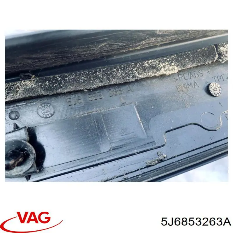 Nakładka słupka nadwozia zewnętrzna przednia lewa VAG 5J6853263A cena, od 54,50 USD