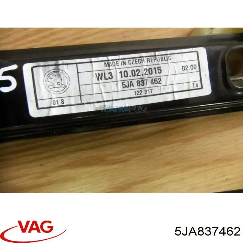 Mechanizm podnoszenia szyby drzwi przednich prawych VAG 5JA837462 cena, od 59,03 USD
