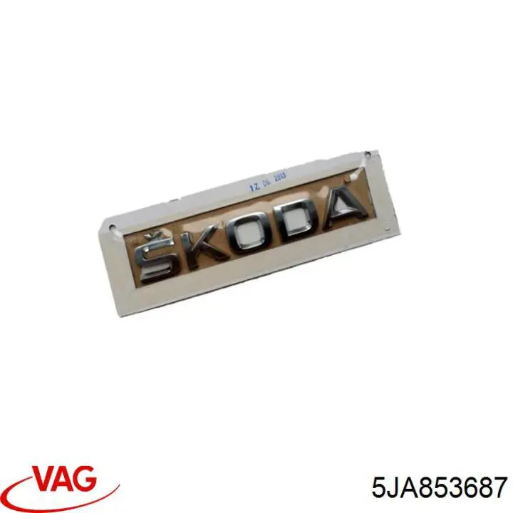 5JA853687 VAG Emblemat na klapę bagaznika (znaczek firmowy)