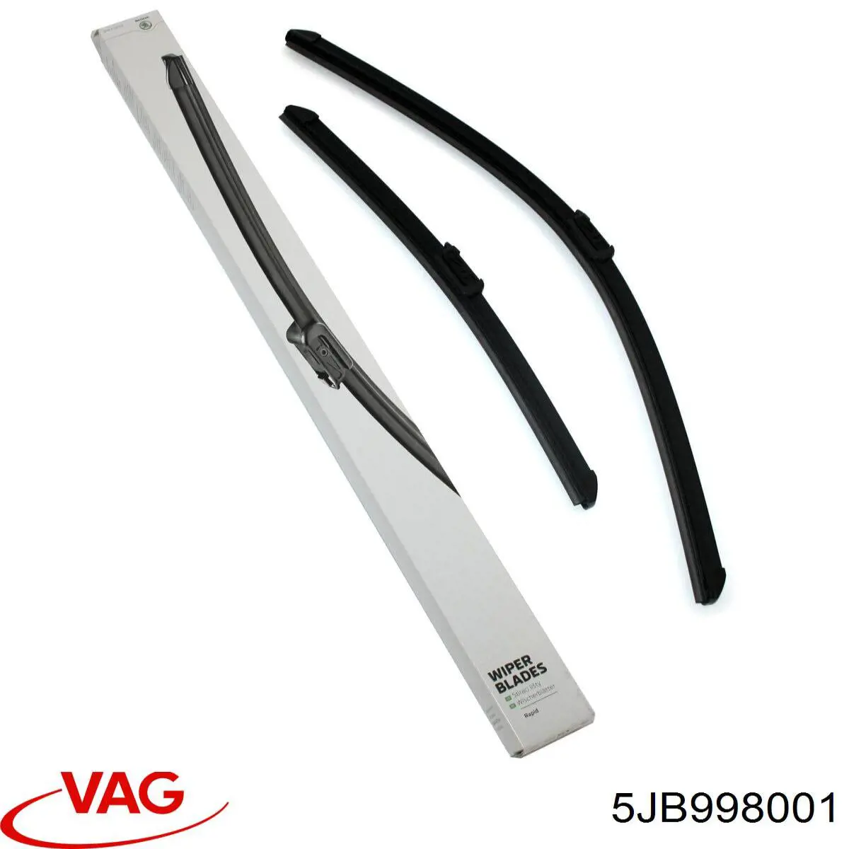 5JB998001 VAG Pióro wycieraczki szyby przedniej, zestaw (2 szt.)