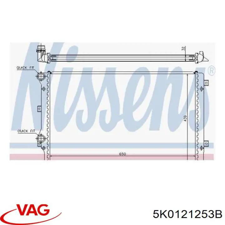 Chłodnica silnika VAG 5K0121253B cena, od 81,44 USD