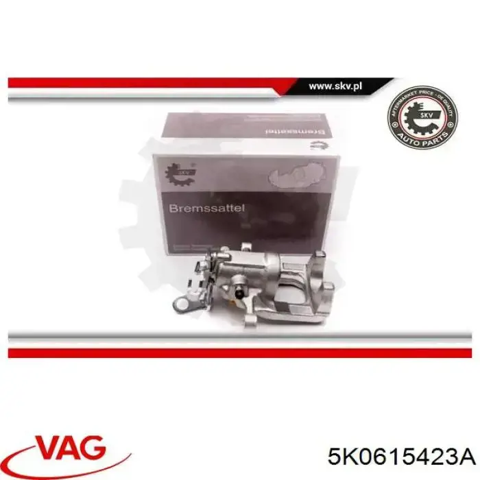 Zacisk hamulcowy tylny lewy VAG 5K0615423A cena, od 121,52 USD