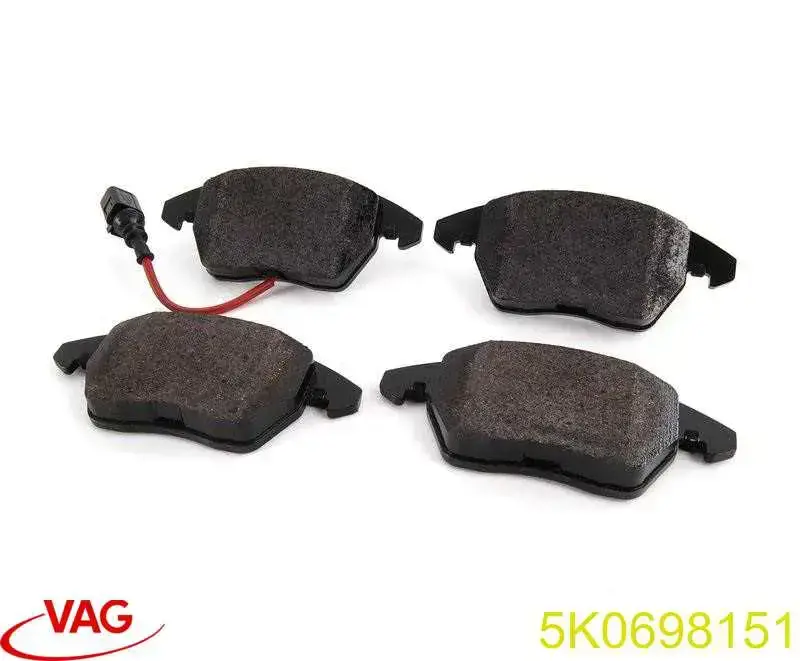 5K0698151 VAG Klocki hamulcowe przednie tarczowe