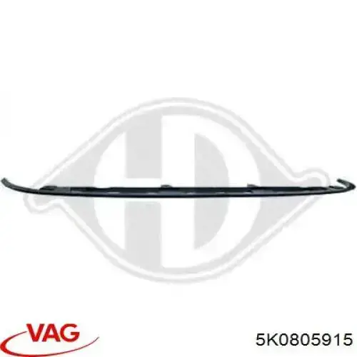 Wspornik spojlera zderzaka przedniego VAG 5K0805915 cena, od 17,06 USD