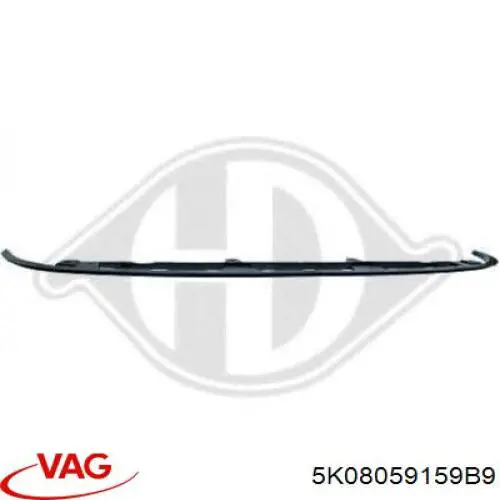 Wspornik spojlera zderzaka przedniego VAG 5K08059159B9 cena, od 17,03 USD