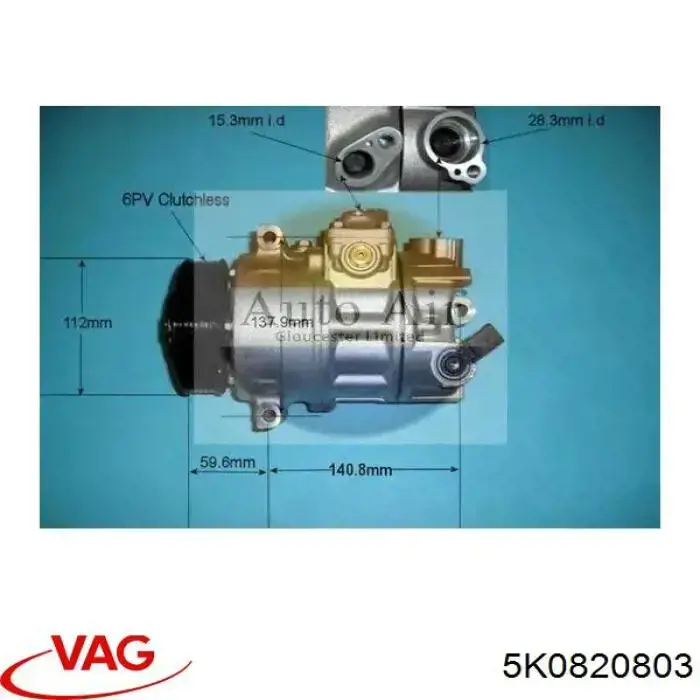 5K0820803 VAG Sprężarka klimatyzacji