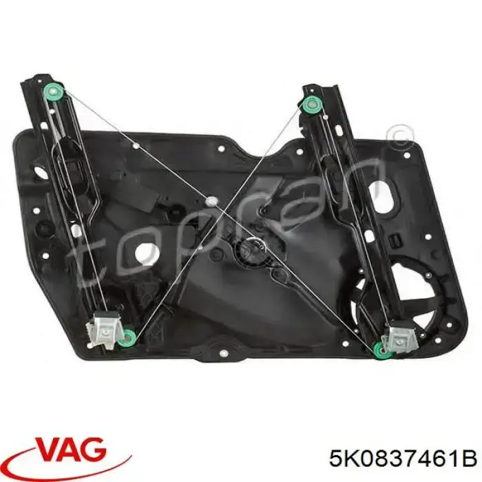 Mechanizm podnoszenia szyby drzwi przednich lewych VAG 5K0837461B cena, od 87,18 USD